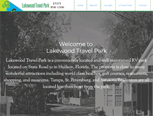 Tablet Screenshot of lakewoodtravelpark.com